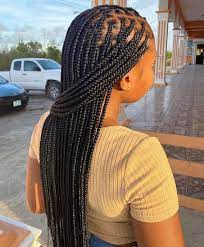 30 New Knotless Box Braids Ideas For 2021 Thrivenaija In 2021 Box Braids Hairstyles For Black Women Black Girl Braided Hairstyles Braided Hairstyles