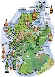 Nigel Owen A Map Of The Whisky Making Regions Of Scotland Whisky Map Scotland Map Illustrated Map