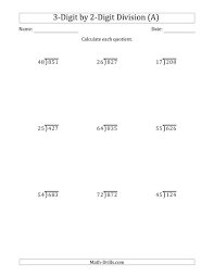 The 3 Digit By 2 Digit Long Division With Remainders And Steps Shown On Answer Key A Math Workshee In 2020 Long Division Worksheets Division Worksheets Long Division