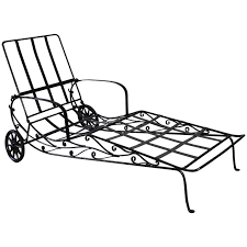 Wrought iron chaise lounge with wheels. Used Wrought Iron Chaise Lounge 18 For Sale On 1stdibs