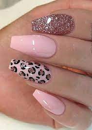 Elegante 40 Elegante Rosa Unghie Progetta Idee Per Rendere Romantico E Da Ragazza Da Ele Cheetah Print Nails Nail Designs Glitter Leopard Nails