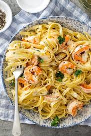 Creamy Lemon Garlic Shrimp Pasta Simply Delicious Recipe Easy Pasta Recipes Garlic Shrimp Pasta Recipes Garlic Shrimp Pasta