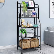 Maybe you would like to learn more about one of these? Buy Exilot 5 Tier Metal Standing Shelf Space Saver Heavy Duty Storage Shelving Unit Organizer Storage Tower Rack For Kitchen Bathroom Garage Pantry And Outdoor Flower Stand Black 5 Tier Online In Italy