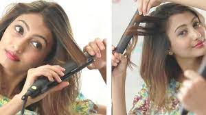 Take a tiny portion of hair, hold your straightener at the highest of that hair portion. How To Straighten Hair And Get Soft Curls With A Hair Straightener Youtube