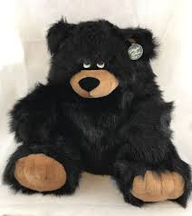 Black Bear Stuffed Animal Large Vintage Chrisha Creation Limited Playful Plush Extra Large Black Bear Gift Ebay Plush Stuffed Animals Black Bear Bear Plush