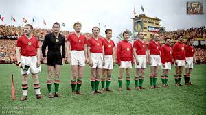 Hungary Team Line At The 1954 World Cup Finals Football Photography Soccer Trophy World Cup Final