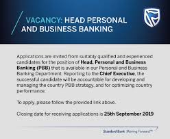 Paper statements fee charged when you choose to receive paper statements more frequently that the standard cycle as set out in your terms and conditions. Standard Bank Malawi On Twitter We Are Pleased To Announce That Applications For Head Personal And Business Banking Are Now Open If You Qualify Visit And Apply Here Https T Co S43ev3z1kk Https T Co 4li5zoqejs