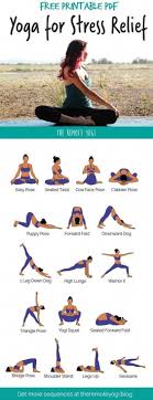 Yoga Flow For Stress Relief Free Pdf This Printable Yoga Sequence Is Perfect F Yoga Flow For Stres In 2020 Easy Yoga Workouts Yoga For Stress Relief Yoga Poses