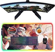 Amazon.com: Mouse Pads Sexy Anime Girl Butt RGB Large Mouse Pad LED  Backlight Color Computer Notebook Game Accessories Desktop Pad 27.55 inch  x12 inch -A5 : Video Games