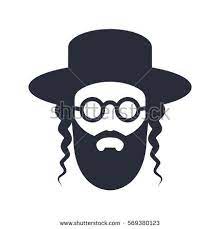 A Bearded Jew With A Hat And Sunglasses Hasid Icon Hat Sunglasses Icon Illustration