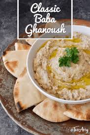 Classic Baba Ghanoush Traditional Recipe For Flame Roasted Eggplant Dip Baba Ghanoush Serve With Pita Crud Babaganoush Recipe Recipes Roasted Eggplant Dip