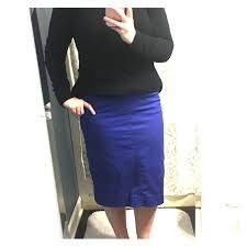 Jade Mackenzie Royal Blue Denim Pencil Skirt