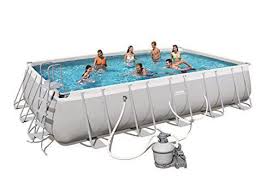 power steel rectangular frame pool set 22 x 12 x 52 w sand filter pump bestway bestway pool rectangular