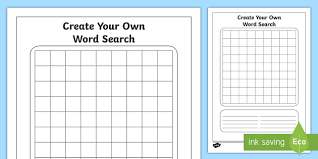 Create new word search puzzle. Create Your Own Word Search Template Teacher Made