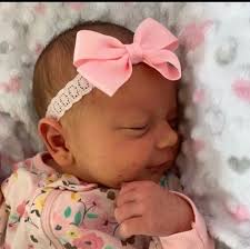 Diadema de encaje con lazo para el cabello delicado en rosa claro suave,  lazo para el