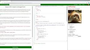 7 44 Basic Css Import A Google Font Learn Freecodecamp Google Fonts Free Web Design Css