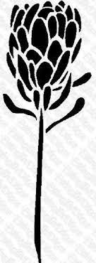 Stencils For Protea Protea 2 Stencil N Decor Pottery Painting Designs Flower Stencil Drawing Stencils