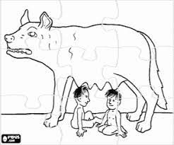 Roman empire coloring pages printable games. Puzzle Of Romulus And Remus Coloring Page Printable Game