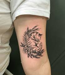Keep your kitty always near your heart with an illustrative black cat and flowers memorial tattoo. Vintage Bernese Mountain Dog Usa Flowy Tank Cat Tattoo Designs Tattoos Flower Tattoos