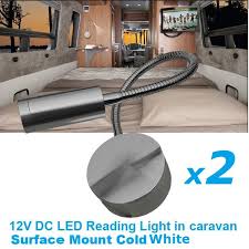 Encontrar Mas Rv Parts Accessories Informacion Acerca De 2x12 V Dc Led Luz De Lectura Flexible De Aleacion De With Images Led Reading Light Interior Lighting Warm White