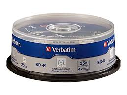 Verbatim M Disc Bd R 25gb 4x With Branded Surface 25pk Spindle 98909