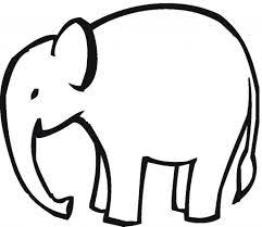 Simple Elephant Outline Applique Clipart Free Clip Art Images Elephant Outline Elephant Coloring Page Easy Elephant Drawing