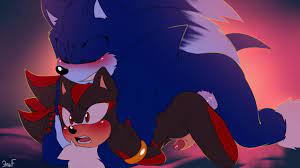 anal anal creampie anal penetration anal sex animated balls blush  creampie cum in ass doggy style furry gay krazyelf malemale male only male  penetrated penis shadow the hedgehog size