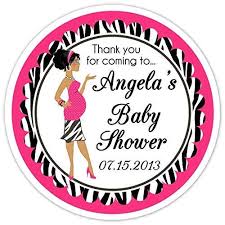 All words & letters are a mix of pink and black colors. Amazon Com 36 Baby Shower Labels Baby Shower Diva Stickers Zebra And Pink Stickers Baby Bump Labels Handmade