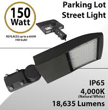 Led Street Light Parking Lot Light 150w 18635lm 4000k Ul Ip65 Dlc Ledradiant