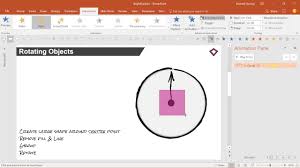 Animation—or movement—on the slide can be used entrance: Rotating Objects Like Clocks Advanced Powerpoint Tutorial Youtube