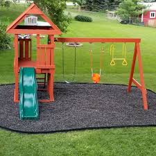 Others like the dyed versions of rubber mulch that hold a dark color for years. Playsafer Rubber Mulch Unpainted Black