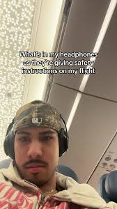 What My Headphones Listening Tk During Flight Attendance Announcement