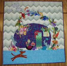 Cotton couture cacti collage quilt pattern. Laura Heine Collage Quilts