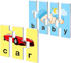 Sorry to all the clares, but you know there should be an i in there. 72 Word Spelling Puzzles With Error Correction Mechanism In 3 And 4 Pieces Perfect For Preschool Learning 36 Blocks Double Sided Toys Games Amazon Com