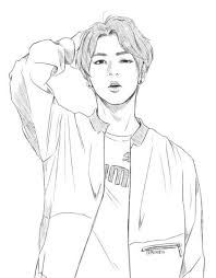 Jimin Bts Drawing Coloring Pages Bts Drawings Kpop Drawings Drawings