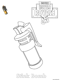 coloriage stink bomb fortnite item a imprimer mandala animaux cahier de dessin garage stationnement
