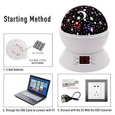 Upgrade Mokoqi Rotating Star Sky Projection Night Lights Toys Table Lamps With Timer Shut Off Color Changing For 1 Year Old Baby Girls Boys Bedroo Baby Nursery Light Baby Night