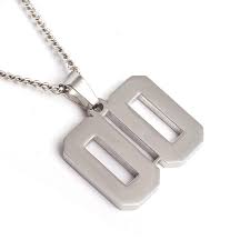 Sexymandala number necklace personalized birth year number necklace baseball football basketball soceer ball necklace 925 sterling silver custom lucky number pendant jewlery gift for men women Polished Jersey Number Pendant With Chain Necklace