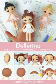 Ballerina Pdf Cake Topper Tutorial With Templates Ballerina Cake Topper Ballerina Cakes Cake Topper Tutorial