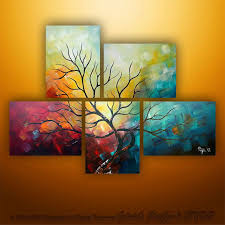 Abstract Modern Landscape Tree Painting Art By Gabriela 44x32 Tree Painting Canvas Painting Abstract Art Painting