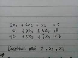 Maybe you would like to learn more about one of these? Menentukan Nilai X1 X2 X3 Dari Matriks Brainly Co Id