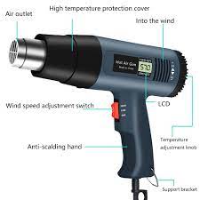 2000w Profession Lcd Heat Gun Adjustabletemperature Hot Air Gun Sg 3pin Plug Shopee Singapore