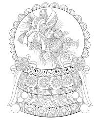 Check out our adult coloring pages selection for the very best in unique or custom, handmade pieces from our coloring books shops. Adult Coloring Book Page A Christmas Bowl With Decoration Ornaments For Relaxing Zentangle Stock Vector Illustration Of Decoration Floral 119867988