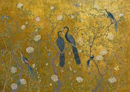 edo gold behang coordonne chinoiserie luxury by nature chinoiserie behang behang fotobehang