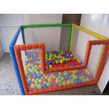 Anaokulu Fileli Kucuk Top Havuzu 150x150x100 Cm Havuz Mobilya Bebek Evleri