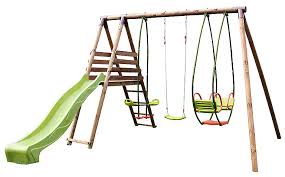 Facile à installer, il convient au jardin avec moins d'espace car son installation prend moins de place qu'un portique. Portique Bois Soulet Popa 2 Castorama