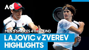 Novak djokovic takes on alexander zverev in the quarterfinals of the australian open 2021. Dusan Lajovic Vs Alexander Zverev Match Highlights 4r Australian Open 2021 Youtube