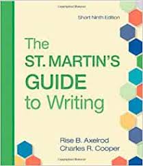 Harold chester 2222 preface for instructors when we first wrote the st. The St Martin S Guide To Writing Short Edition Axelrod Rise B Cooper Charles R 9780312536138 Amazon Com Books