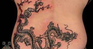 Chinese Dragon Tattoo Design Mixed With A Cherry Tree Dragon Tattoo Design Chinese Dragon Tattoo Dragon Tattoo Designs