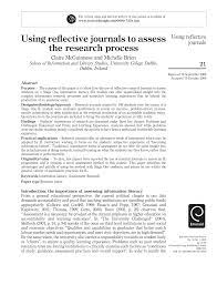 Write an essay using all the notes and give reasons for your point of view. Pdf Using Reflective Journals To Assess The Research Process
